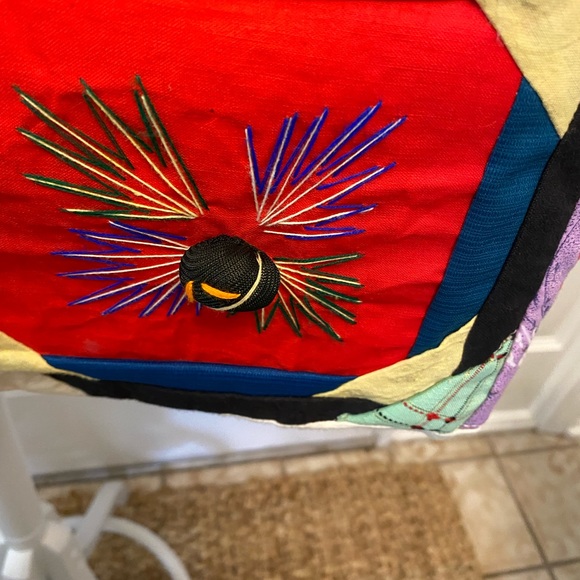 Fabulous Vintage Handmade Quilted Patchwork Oriental Design Vest 1 Of A Kind XL - Picture 13 of 16